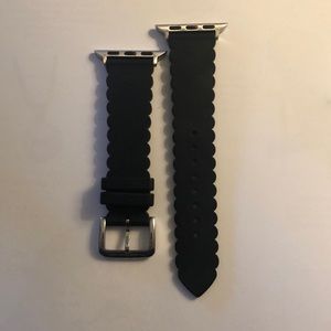 Kate Spade 38/40mm Apple Watch Band - Black Silicone Scallop